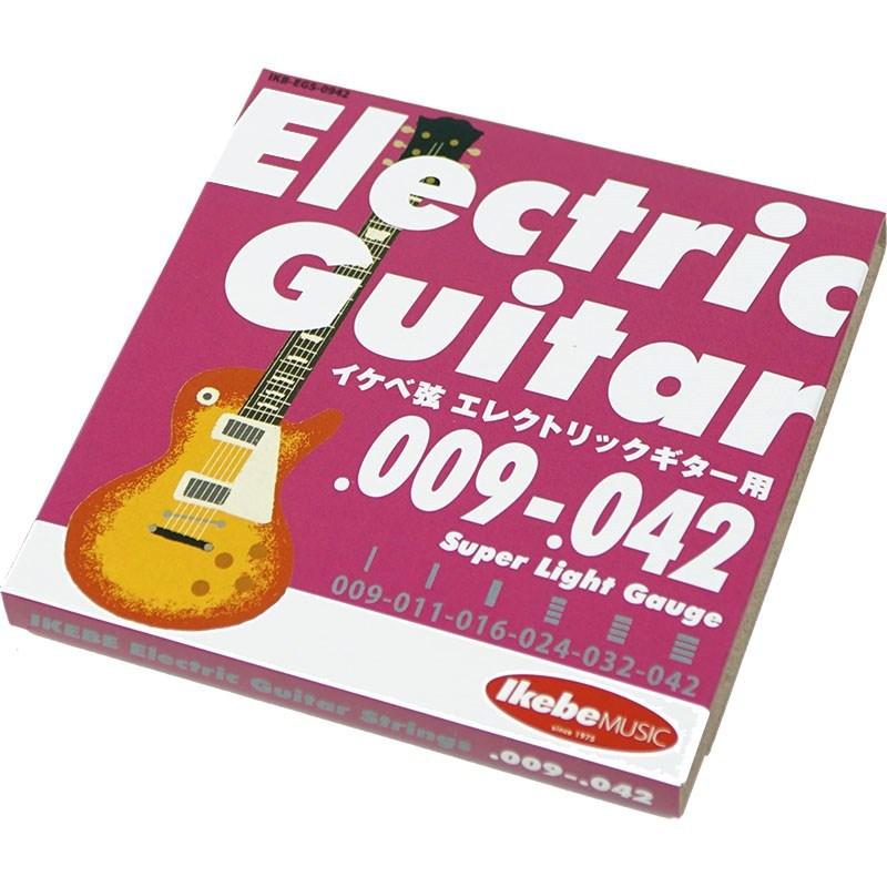 Ikebe Original Electric Guitar Strings イケベ弦 エレキギター用 009-042 [Super Light Gauge/IKB-EGS-0942] ×3セット |  | 01