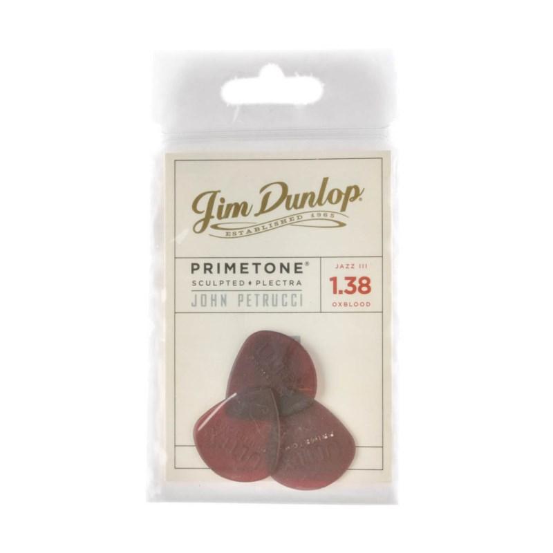 Dunlop (Jim Dunlop) 【新楽器応援セール】 John Petrucci Primetone Jazz III Pick (1.38mm)[518PJPRD/Oxblood] ×3枚セット | Jim Dunlop | 02