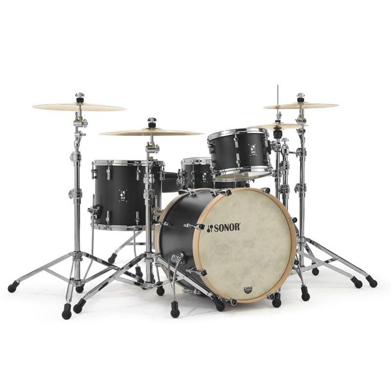 SONOR SQ1-320：GTB [SQ1 Series / 20BD Shell Set（20BD・12TT・14FT）：GT BLACK] 【お取り寄せ品】 ドラム-ドラムセット-楽器、器材