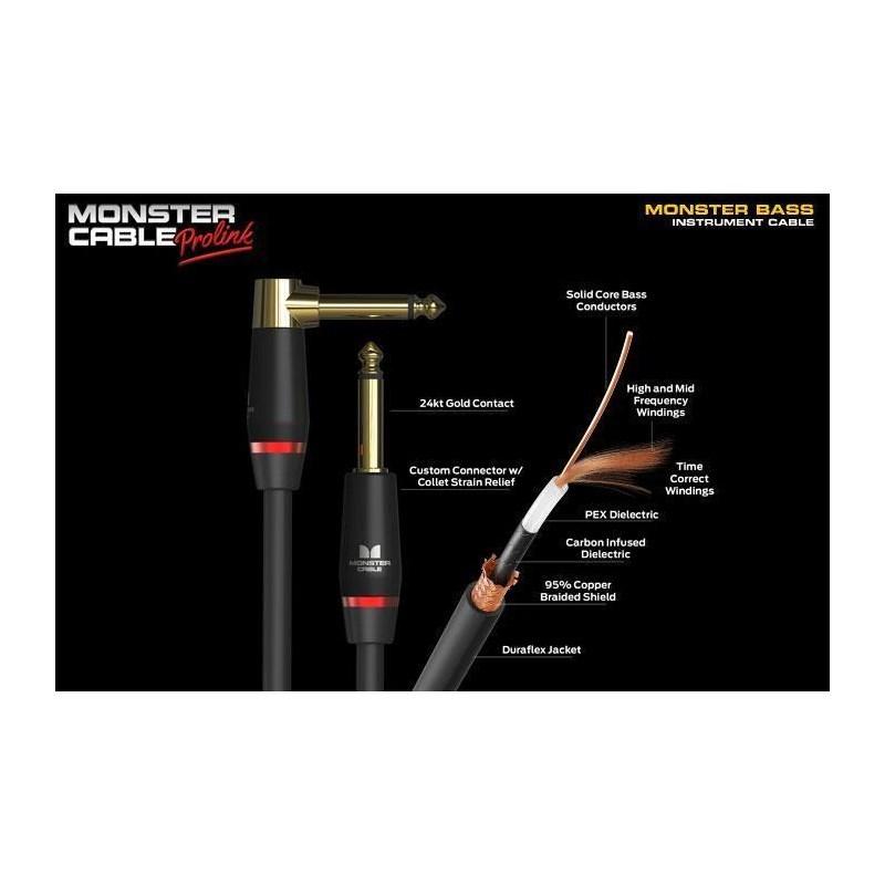 MONSTER CABLE Monster Bass Instrument Cable M BASS2-0.75DA L/L (22cm/0.75ft)｜ikebe｜02