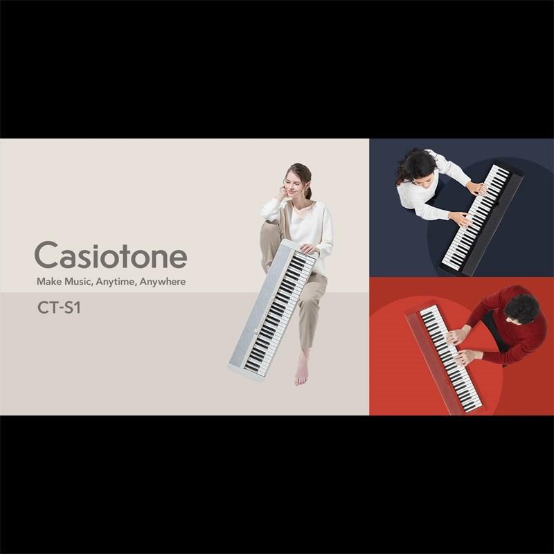 Casio CT-S1 レッド 電子ピアノ Casio Casiotone CT-S1 Portable Keyboard - Red – Kraft Music