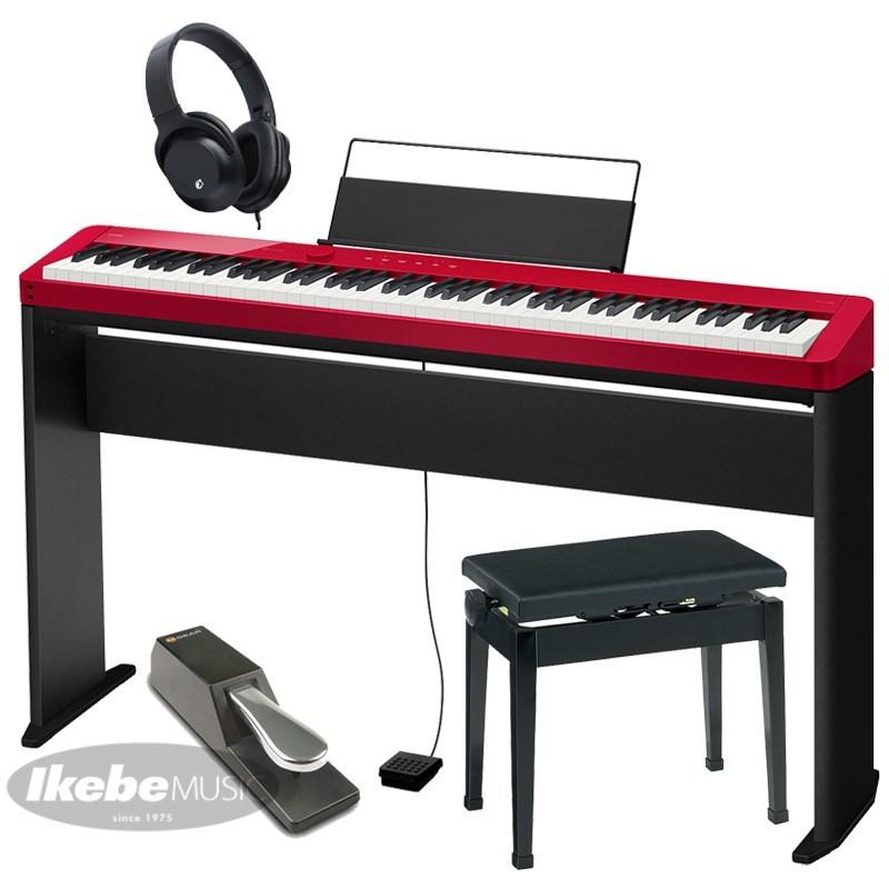 【おむらい】PX-1100用スタンド・ペダル CASIO カシオ Privia PX-S1100RD+純正スタンド+高低自在イス+ダンパー