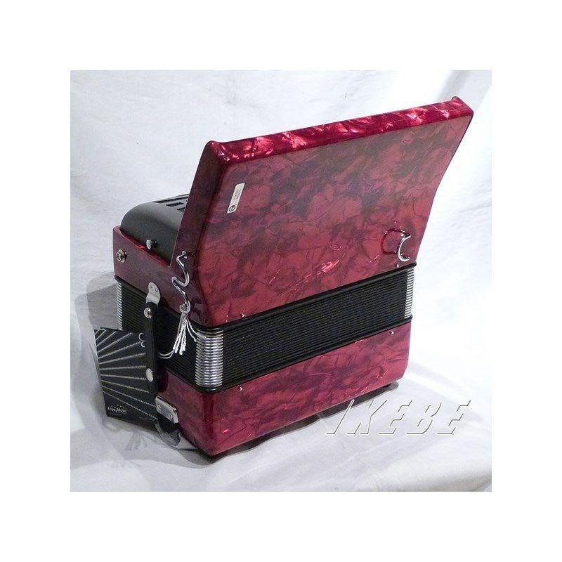 Hohner (アコーディオン専門店・出荷前検品発送)Bravo II 48 RED レッド   ホーナー アコーディオン 入門向け ピアノ式 26鍵盤 小型の画像