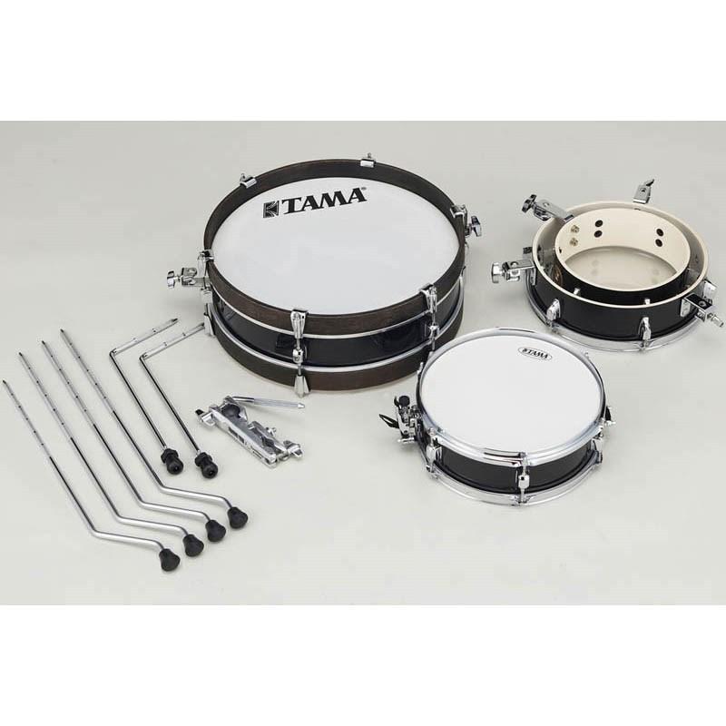 TAMA LJK48P-HBK Club-Jam Pancake Series 4-Piece Shell Kit, Hairline Black | Bentley Music