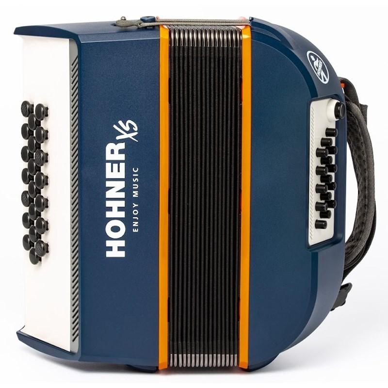 Hohner (アコーディオン専門店・出荷前検品発送)XSアコーディオン ボタンキー Dark Blue  ホーナー アコーディオン 入門向け ボタン式 小型 ...の画像