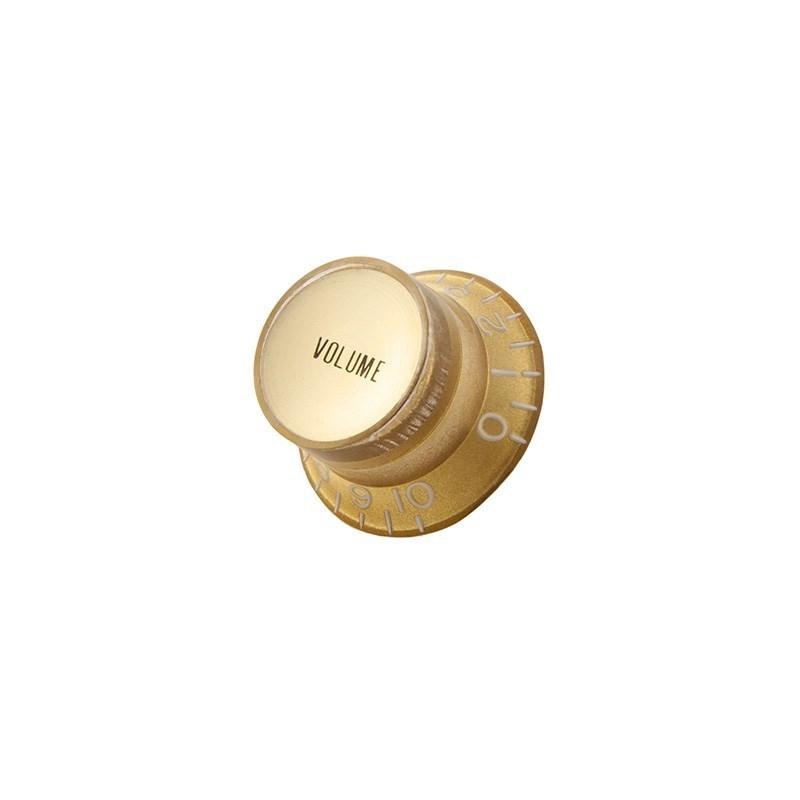 Gibson Top Hat Knobs with Inserts 4 pack (Aged Gold/Gold Metal Insert) [PRMK-030] | Gibson | 01