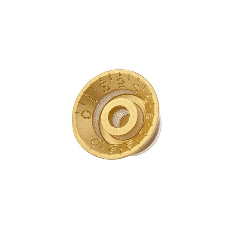 Gibson Top Hat Knobs with Inserts 4 pack (Aged Gold/Gold Metal Insert) [PRMK-030] | Gibson | 02