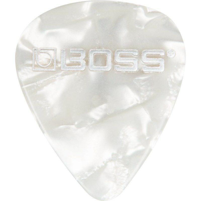 BOSS Celluloid Guitar Picks (WHITE PEARL/Heavy) ×10枚セット｜ikebe