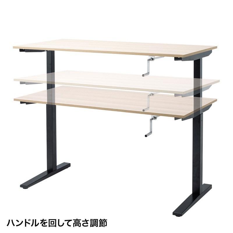 SANWA SUPPLY ERD-SH14070LMN　手動昇降デスク（W1400×D700mm・薄い木目） | SANWA SUPPLY | 02