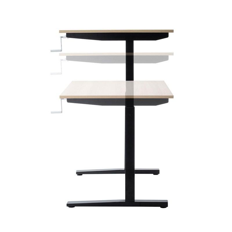 SANWA SUPPLY ERD-SH14070LMN　手動昇降デスク（W1400×D700mm・薄い木目） | SANWA SUPPLY | 03