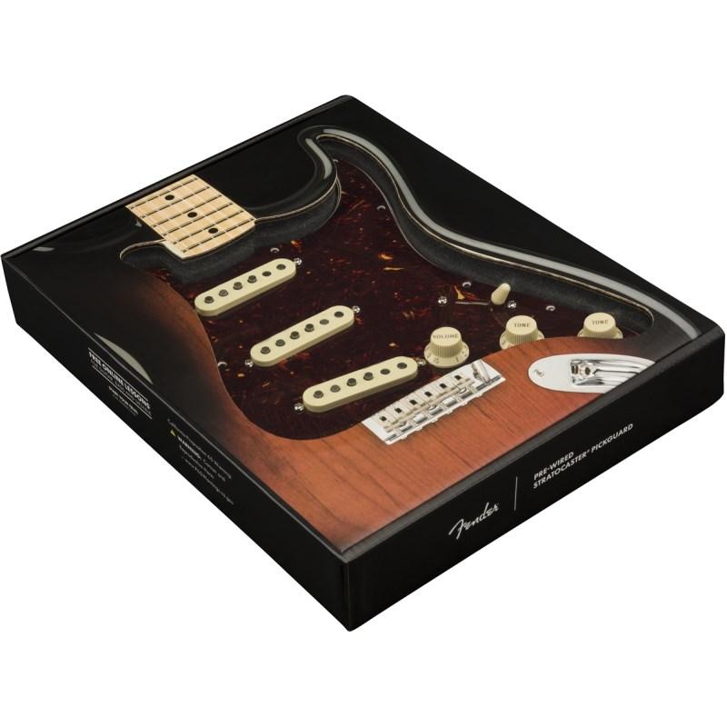 Fender USA Pre-Wired Strat Pickguard， Tex-Mex SSS (Tortoise Shell) [#0992343500] | Fender | 02