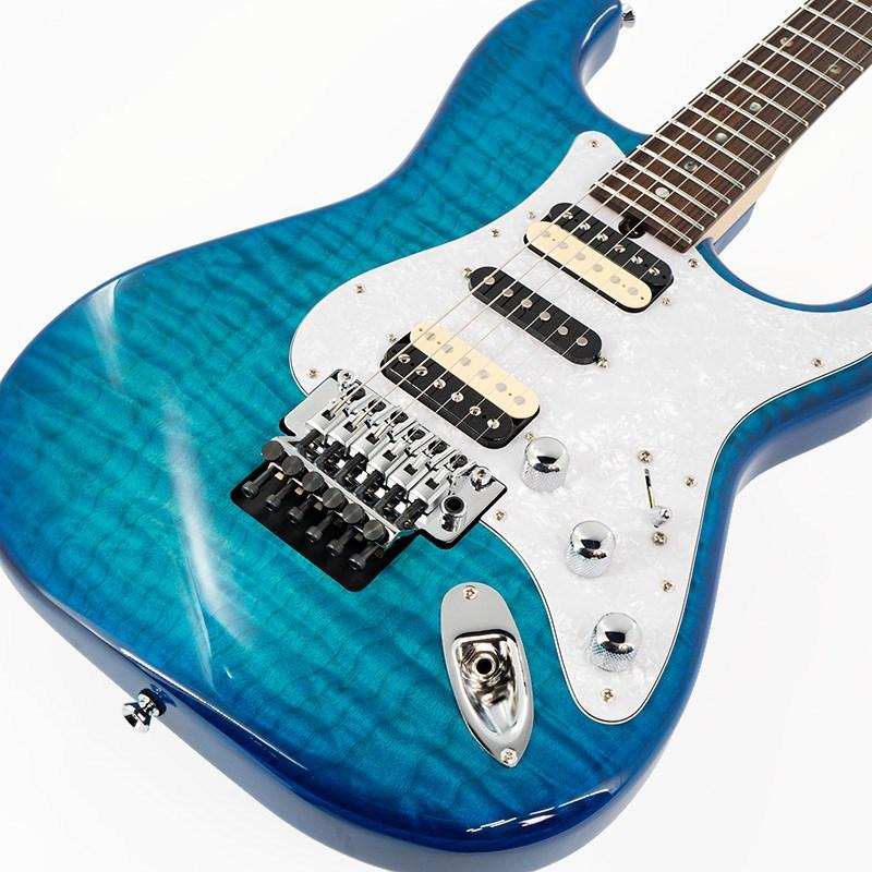 ギター T's Guitars ST-22 Custom T's Guitars ST-22R Custom 5A Grade Quilt Top (Caribbean Blue) #SN