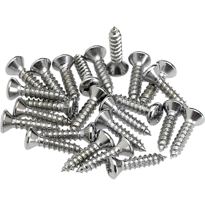 Fender USA 【先取り大特価セール】 Pickguard/Control Plate Mounting Screws (24) (Chrome) (0994923000) | Fender