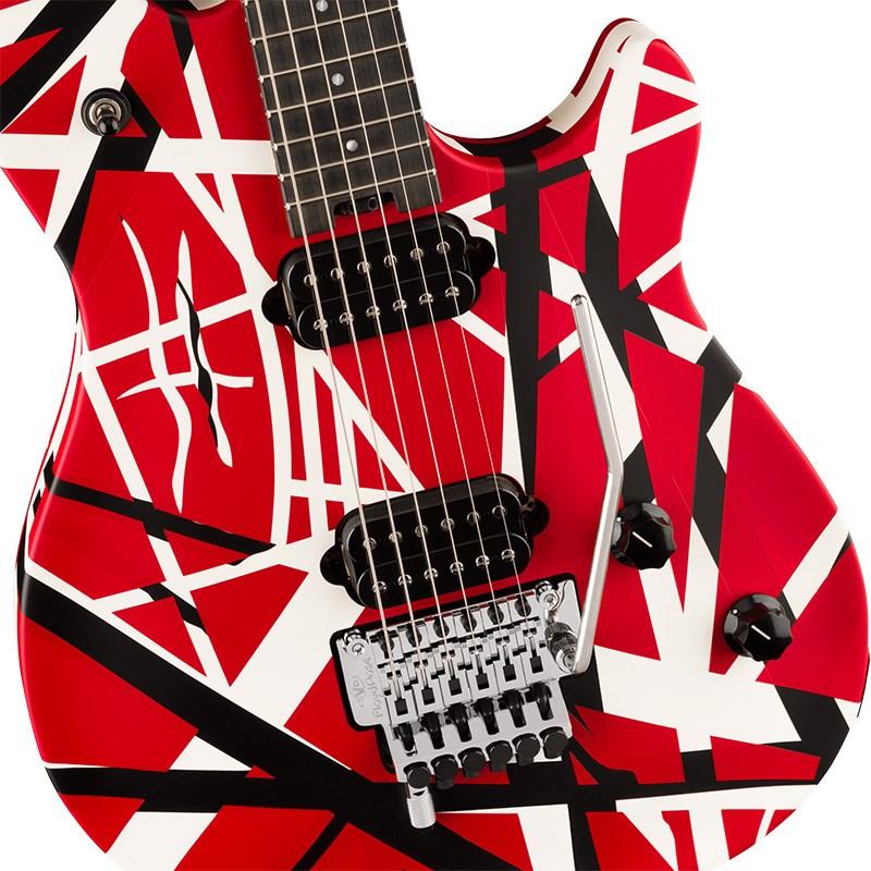 EVH Wolfgang Special Striped Series (Red Black and White/Ebony
