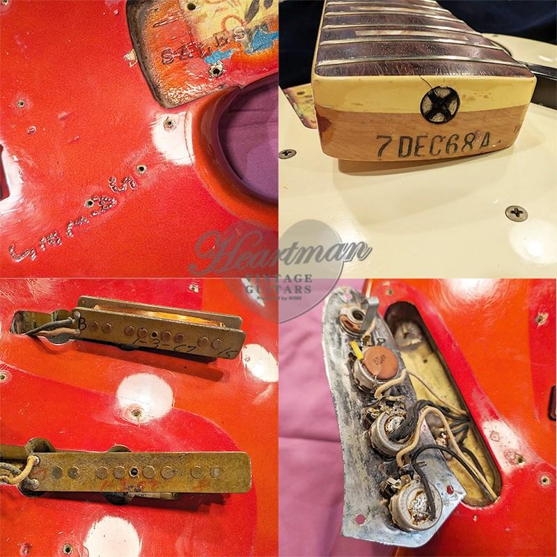 Fender USA VINTAGE Jazz Bass '68 Matching Head CandyAppleRed/R_6