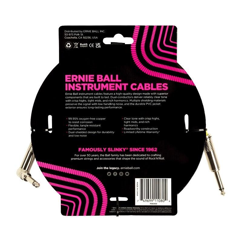 ERNIE BALL 【激得GWセール】Classic Instrument Cable 15ft S/L White [#6400] | ERNIE BALL | 01