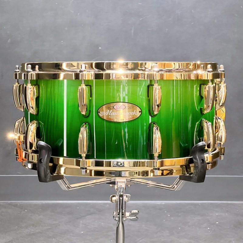 Pearl Masterworks Snare Drum 14×6.5 – Emerald Fade over White Sycamore w/Gold Parts [MWA1465SG]