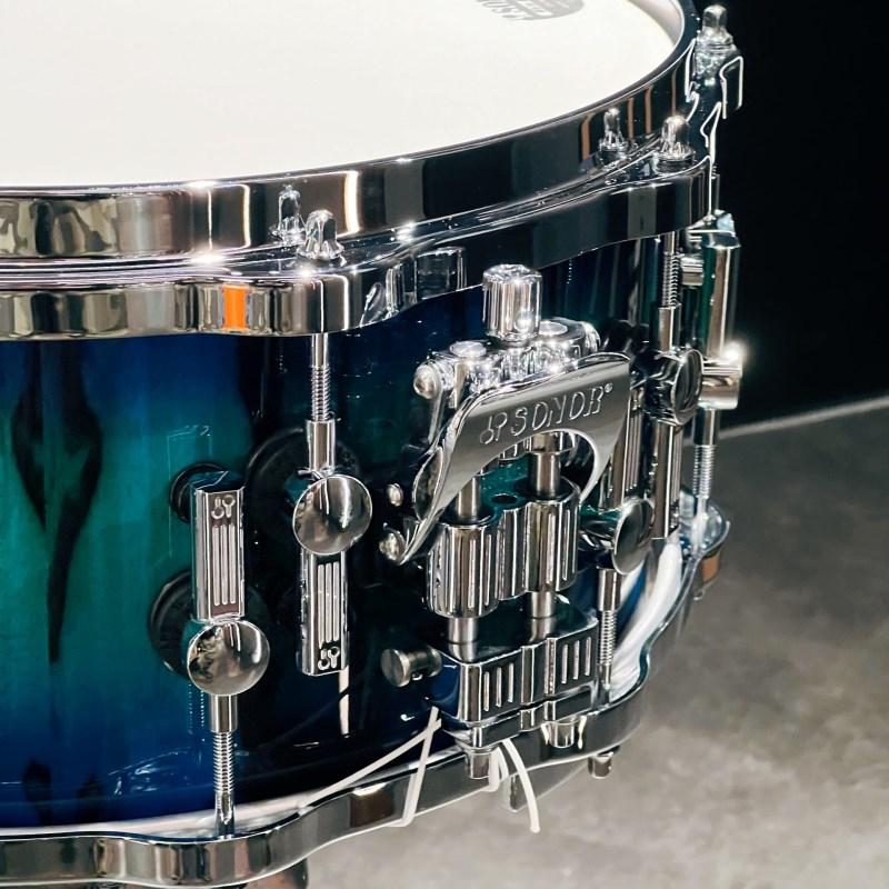 SQ2 System Snare Drum - Beech Vintage 14×6.5 - Green Lacquer over Blue Burst Finish with African Marble 【特注品】 【Stewart Copeland】