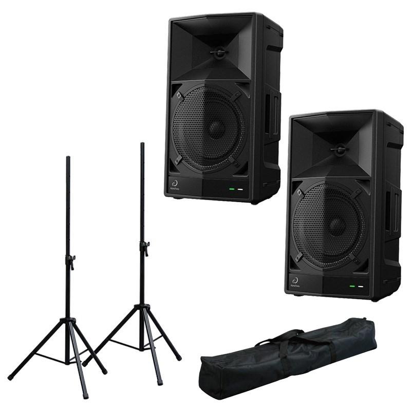 AlphaTheta WAVE-EIGHT + ロゴ入りスピーカースタンドセット 【ポータブル・アンプ内蔵ワイヤレスPA/DJスピーカー】(アルファシータ) | 