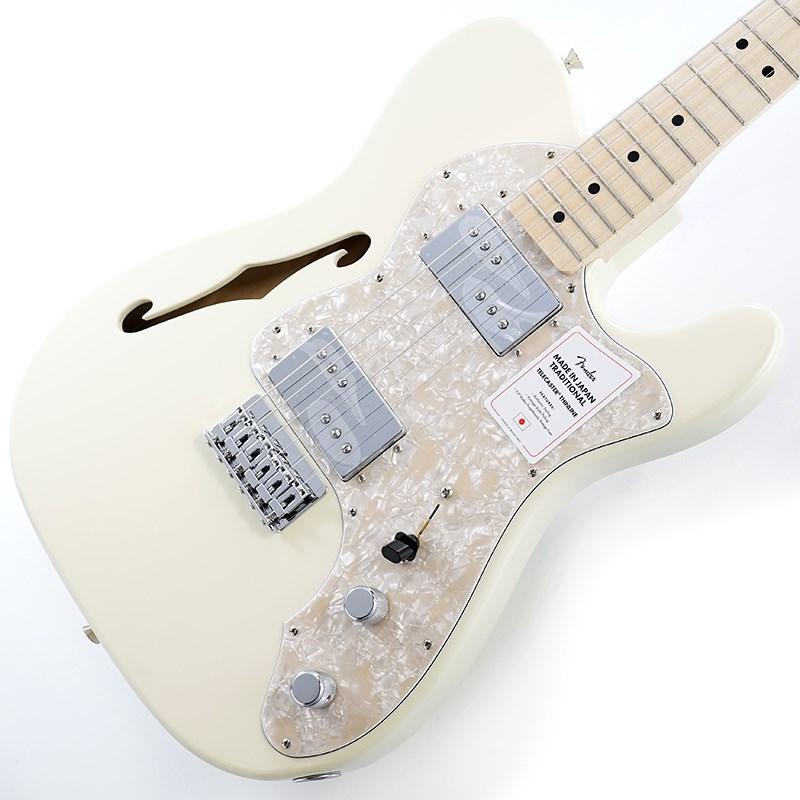 Fender Made in Japan Traditional 70s Telecaster Thinline (Olympic White/Maple) | Fender