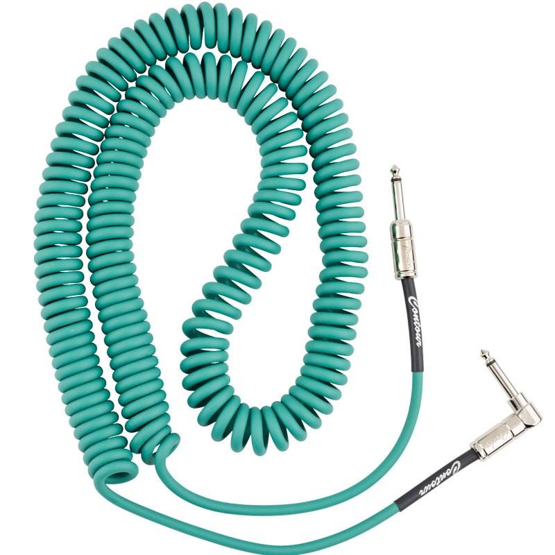 Fender USA CONTOUR SERIES COIL INSTRUMENT CABLE 30FEET (SHERWOOD GREEN)(#0990573046) | Fender
