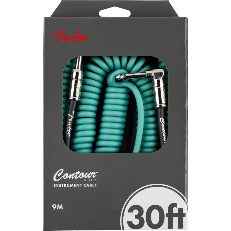 Fender USA CONTOUR SERIES COIL INSTRUMENT CABLE 30FEET (SHERWOOD GREEN)(#0990573046) | Fender | 01