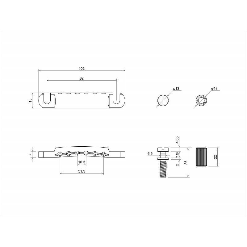 ESP 【期間限定セール】 Stop Tail Piece(Nickel) | ESP | 01