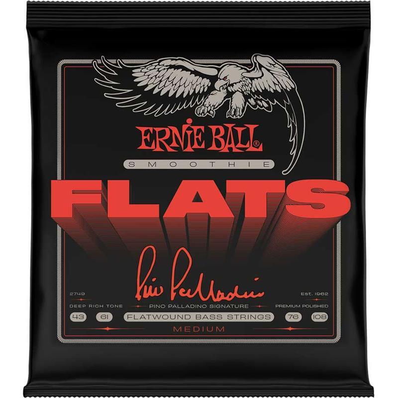 ERNIE BALL Pino Palladino Smoothie Flats Bass Strings/#2749 (Flat Wound / Medium 43-108) | ERNIE BALL