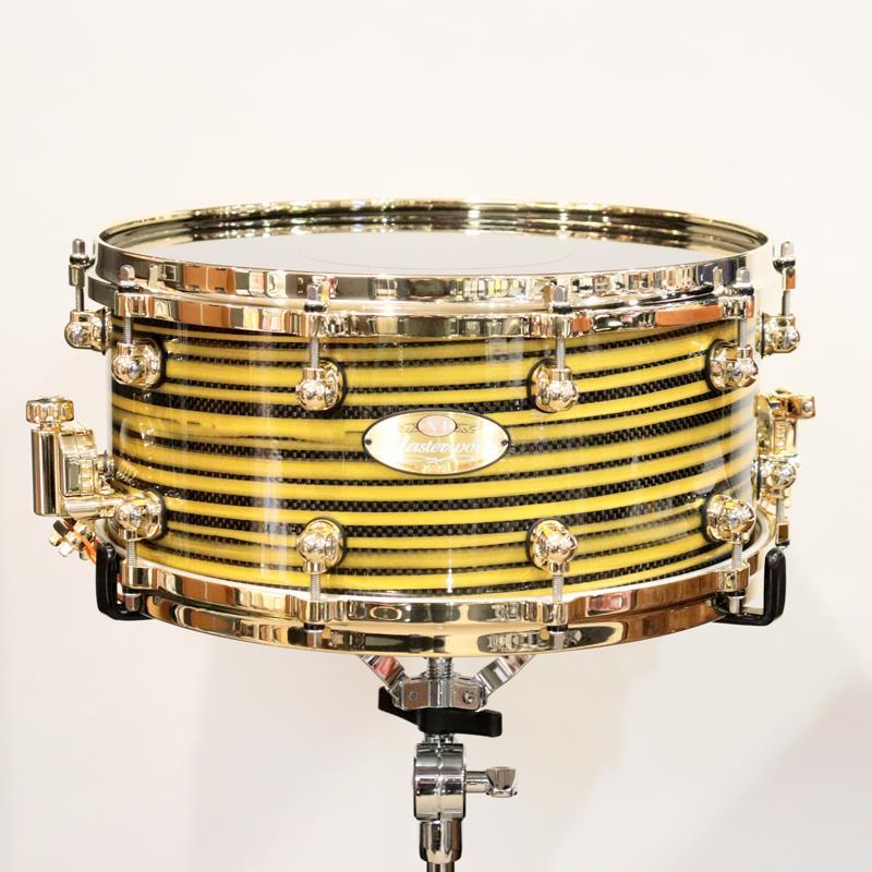 Pearl 【イケベ楽器店創業50周年記念モデル】Masterworks Snare Drum 14×6.5 – Gold Swirl on Black Carbon