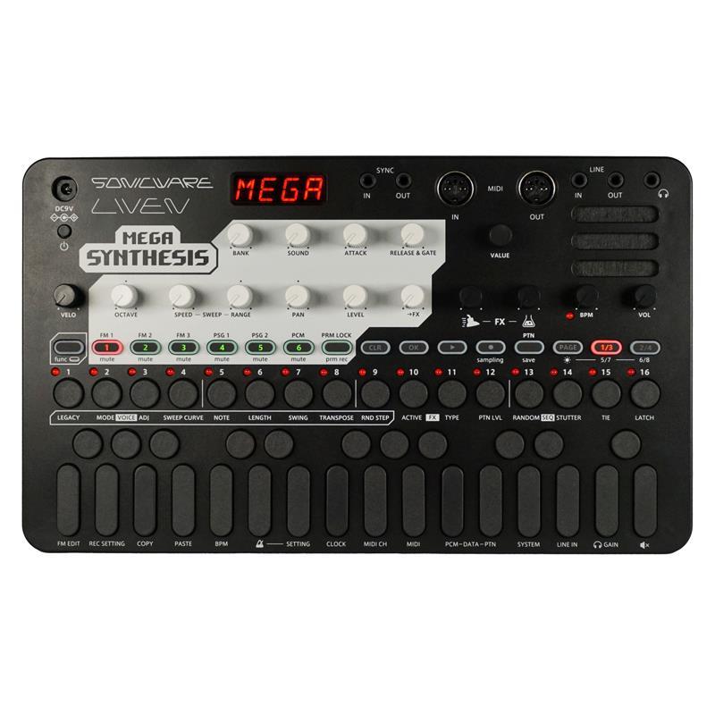 SONICWARE LIVEN MEGA SYNTHESIS (電源アダプター無し) ソニックウェア レトロ・ゲームミュージック・コンポーザー | 