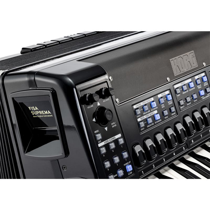 KORG FISA SUPREMA PIANO ピアノ式 電子アコーディオン (FSUP-P MBK) AERO DIGITAL INSTRUMENT コルグ フィサ スプレーマ イタリア Italyの画像