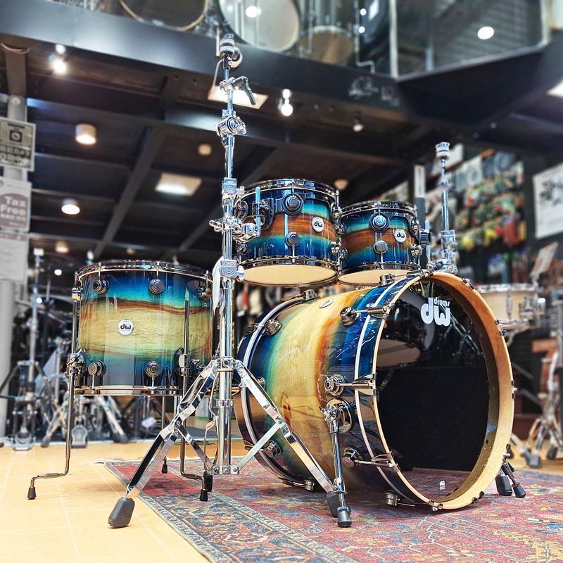 dw 【受注生産品/納期約6か月、ご注文受付中！】Collector's SonicPly 4pc Drum Kit [BD22，FT16，TT12&10 / Natural to Quick Royal Blue Bu... | 