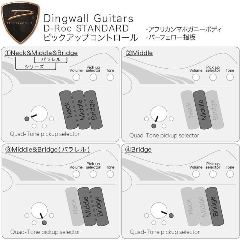 DINGWALL D-Roc Standard 4strings (Ducati Matte Pearl White) #18998