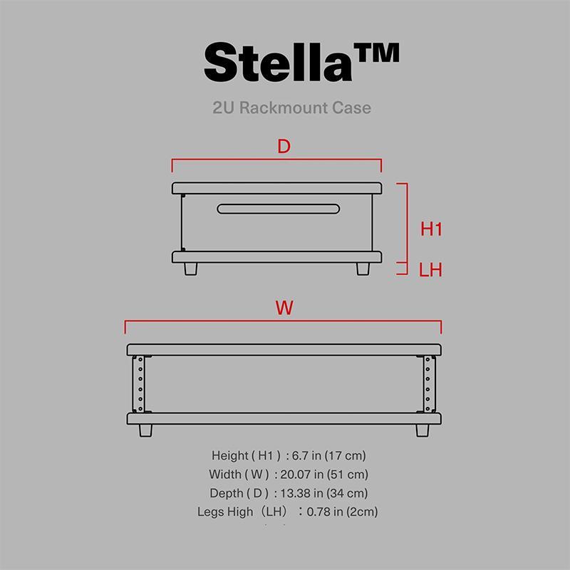 Wavebone Stella Portable Rack Case-2U Walnut (ウェーブボーン)(ラックケース)(19インチ)(2U) |  | 02