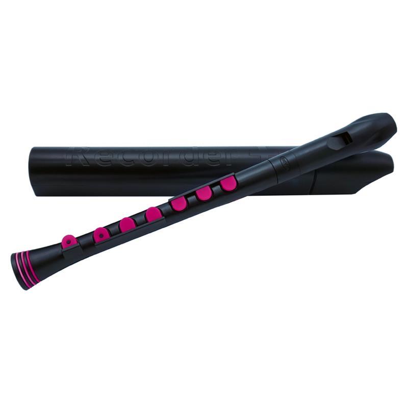 NUVO ヌーボ / N320RDBPK プラスチック製 シリコンキー付リコーダー Recorder+ (Black/Pink) | nuvo