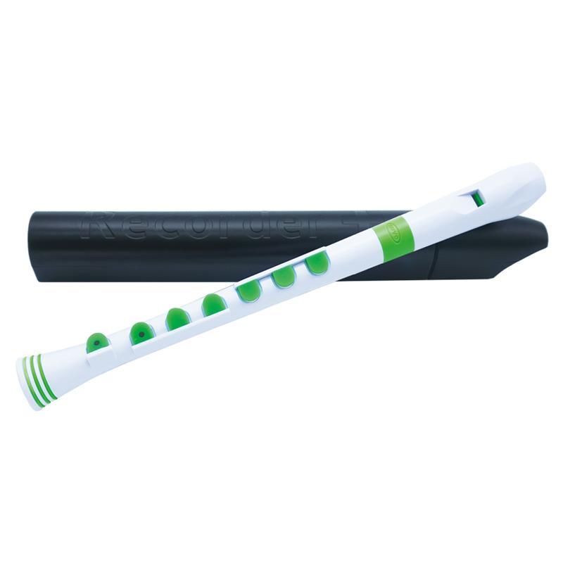 NUVO ヌーボ / N320RDWGR プラスチック製 シリコンキー付リコーダー Recorder+ (White/Green) | nuvo
