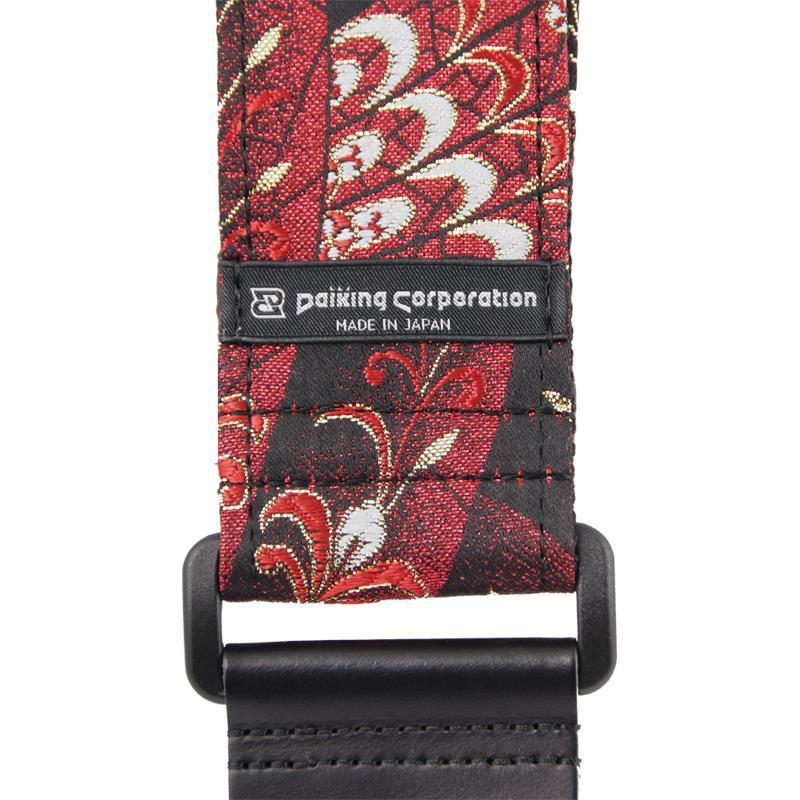 Daiking Corporation 西陣織りギターストラップ DGS-NKHA60 金襴赤羽根