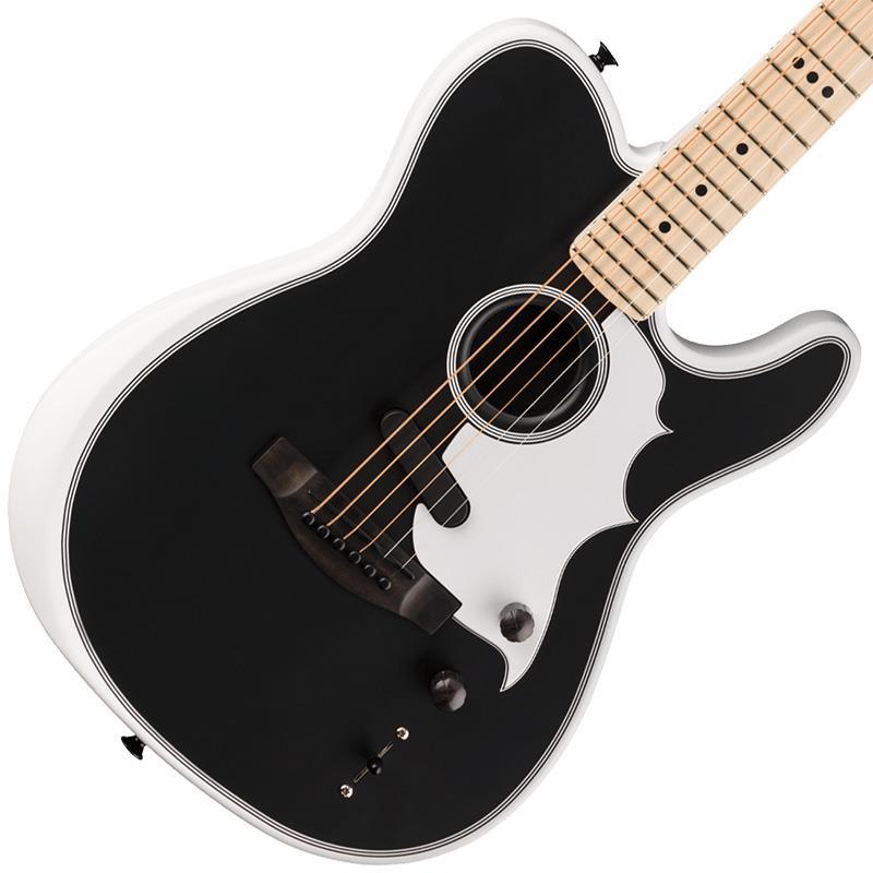 Fender Acoustics Jack White Triplesonic Acoustasonic Telecaster (Satin Arctic White with Black Top/Maple)の画像