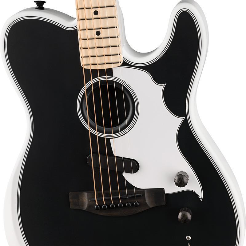 Fender Acoustics Jack White Triplesonic Acoustasonic Telecaster (Satin Arctic White with Black Top/Maple)の画像