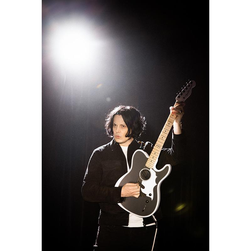 Fender Acoustics Jack White Triplesonic Acoustasonic Telecaster (Satin Arctic White with Black Top/Maple)の画像