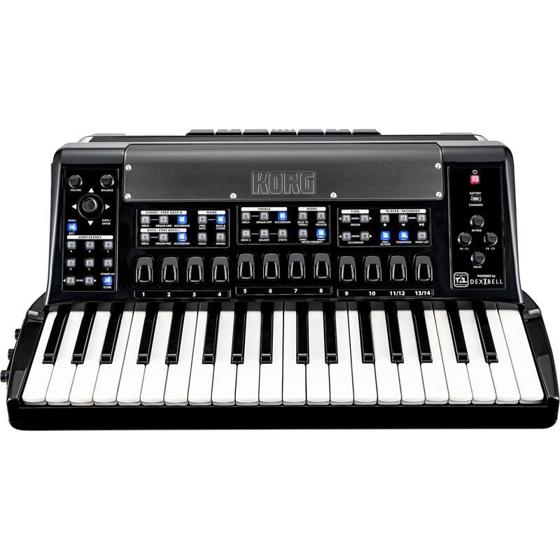 KORG FISA SUPREMA C PIANO MATTE BLACK ピアノ式 電子アコーディオン (FSUPC-B MBK) 中型 37鍵盤 120ベース AERO DIGITAL INSTRUMENT コルグ...の画像
