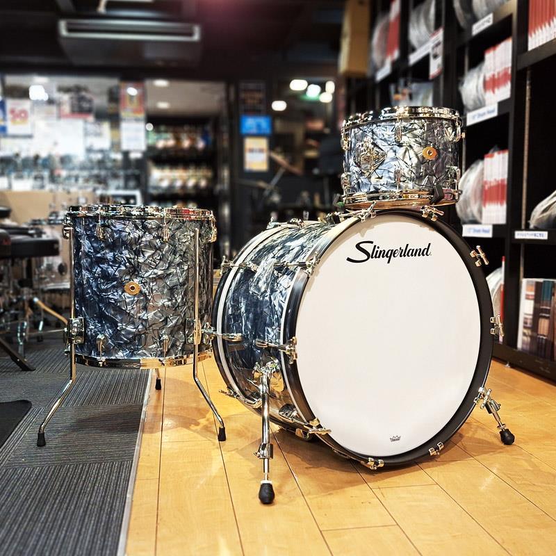 Slingerland Radio King 3pc Outfit [22BD，13TT，16FT/Black Diamond