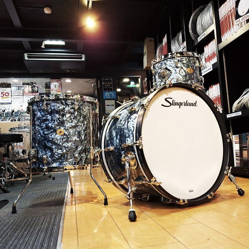 Slingerland Radio King 3pc Outfit [22BD，13TT，16FT/Black Diamond