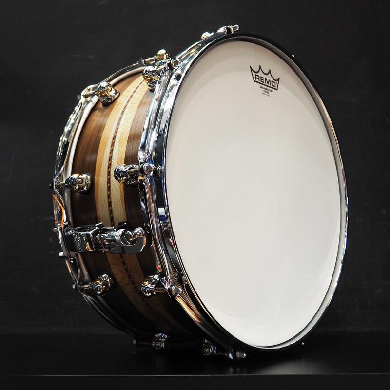 Pearl MCCW1465S/C #1008 Music City Custom -USA Solid Walnut Shell Snare Drums 14×6.5- [Quartersawn Sycamore Chevron with Ebony Bord... | Pearl | 03