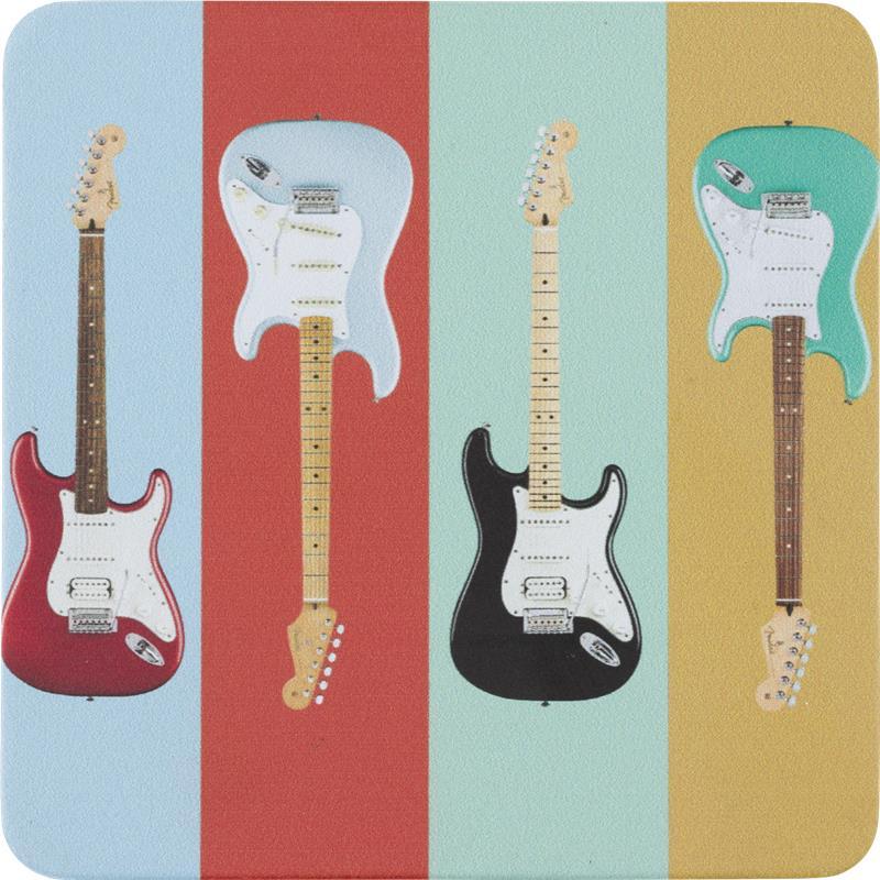 Fender USA Fender Stratocaster Modern Design Coaster Set (#9106107002) | Fender | 03