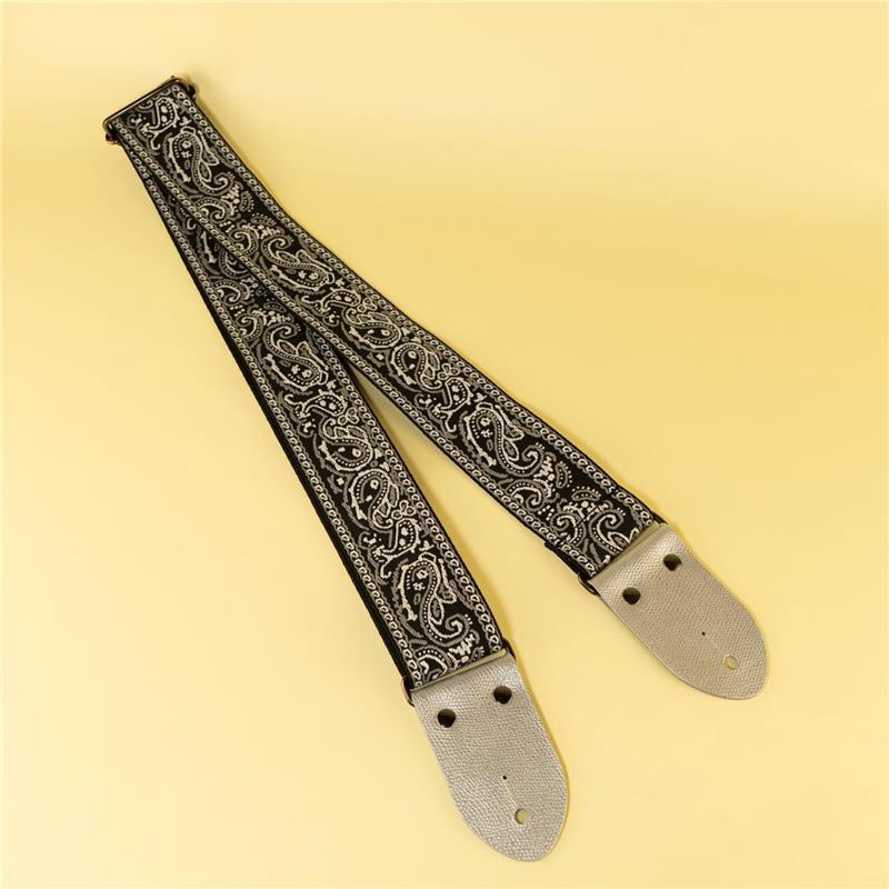 tsundrum_chan ペイズリーギターストラップ　ブラック |  | 01