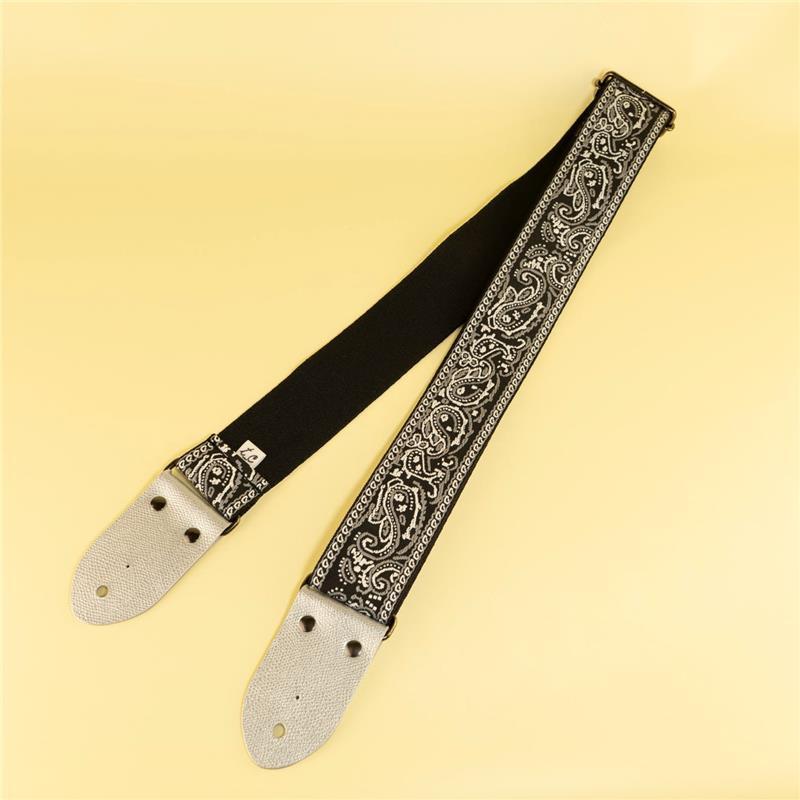 tsundrum_chan ペイズリーギターストラップ　ブラック |  | 02