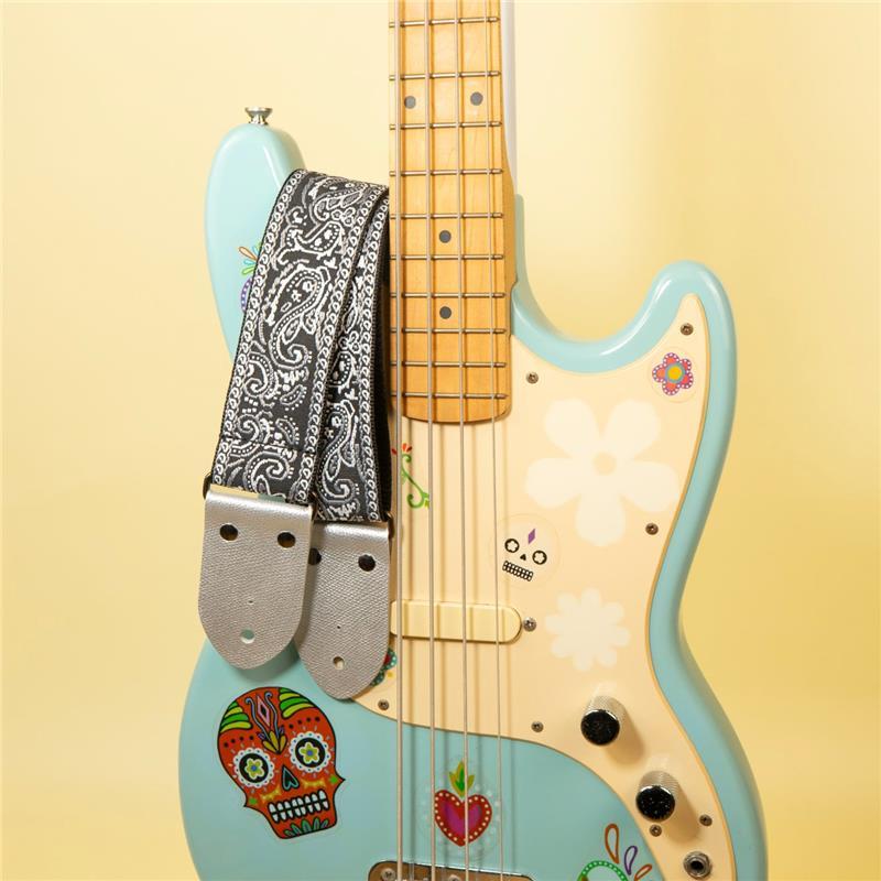 tsundrum_chan ペイズリーギターストラップ　ブラック |  | 04