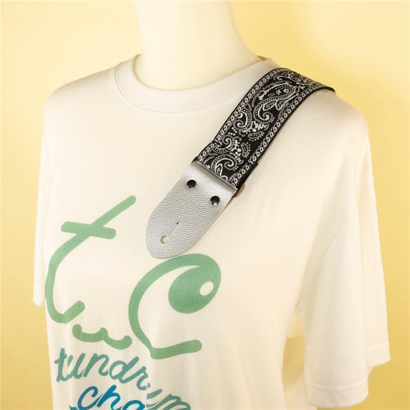 tsundrum_chan ペイズリーギターストラップ　ブラック |  | 05