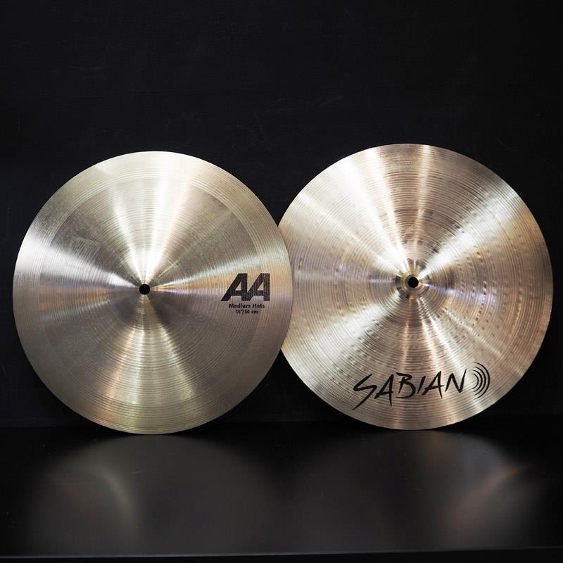 SABIAN USED 中古 AA Medium HiHats 14 pair [Top:1068g/Bottom:1392g] | SABIAN